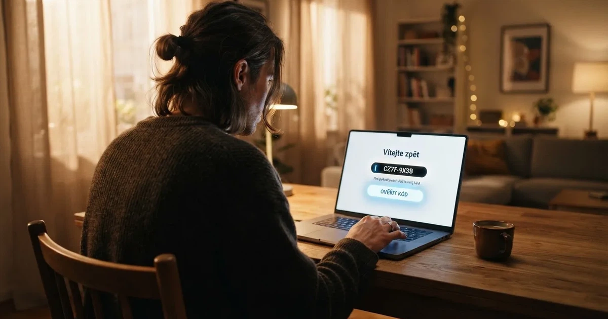 Hráč zadává promo kód na obrazovce online kasina — pole pro kód, tlačítko pro uplatnění
